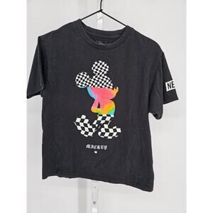 Neff Disney Mickey Mouse Collaboration Black T Shirt Size Youth Large